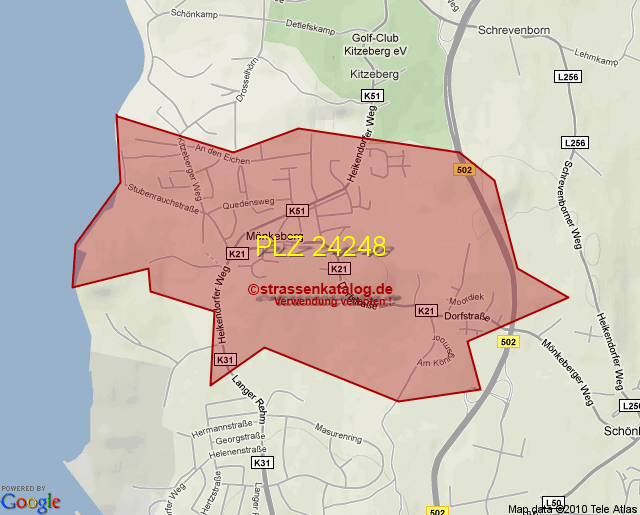 Postleitzahlgebiet 24248 PLZ