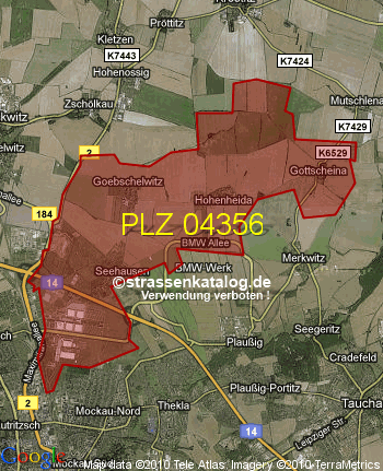 Postleitzahlgebiet 04356 - PLZ