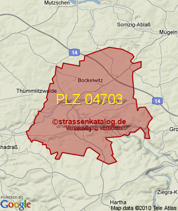 Postleitzahl 04703