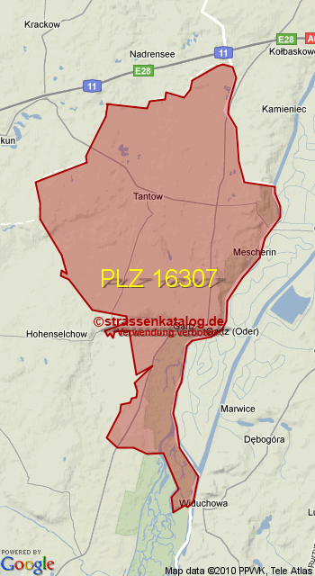 Postleitzahl 16307