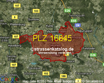 Postleitzahl 16845