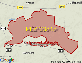 Postleitzahl 23818
