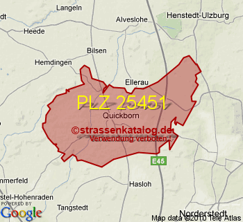 Postleitzahlgebiet 25451 - PLZ