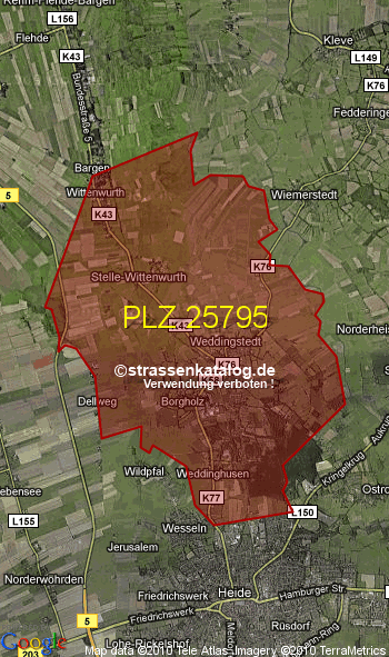 Weddingstedt Plz : Postleitzahlgebiet 25795 - PLZ