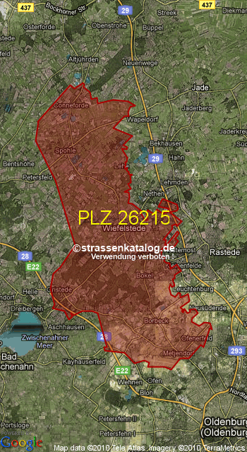 Postleitzahlgebiet 26215 PLZ