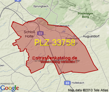 Postleitzahl 33758