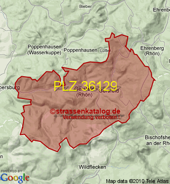 Postleitzahl 36129