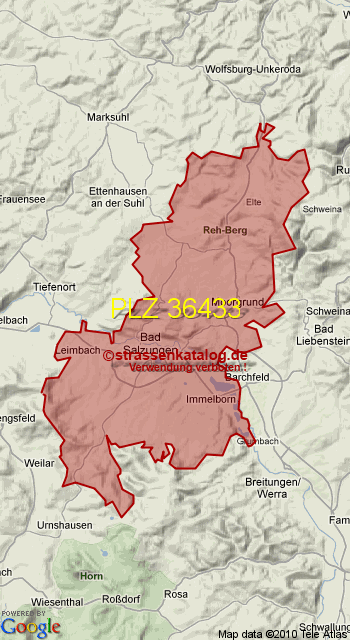Postleitzahl 36433