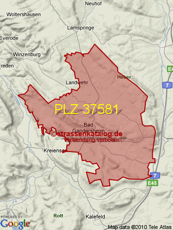 Postleitzahl 37581