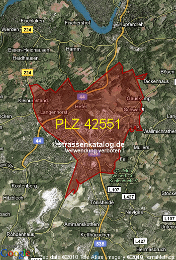 Postleitzahl 42551