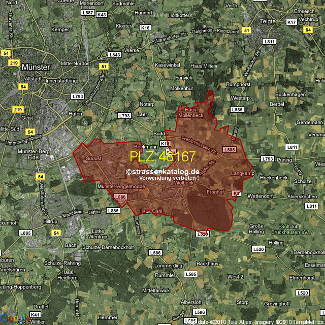 Postleitzahlgebiet 48167 - PLZ