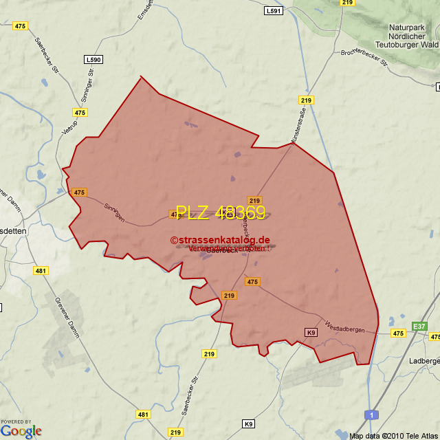 Postleitzahlgebiet 48369 PLZ