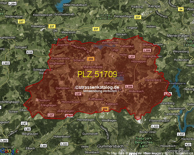 Postleitzahlgebiet 51709 PLZ