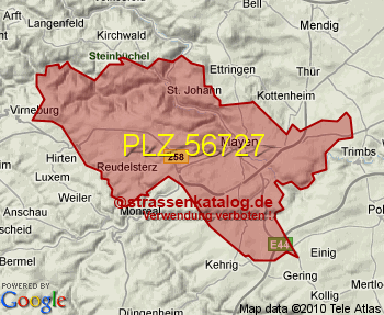 Postleitzahl 56727