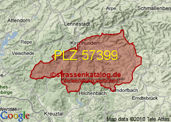 Postleitzahl 57399