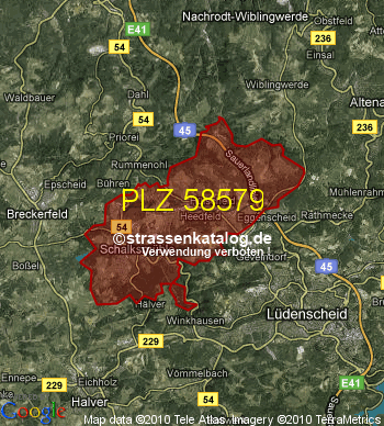 Postleitzahl 58579