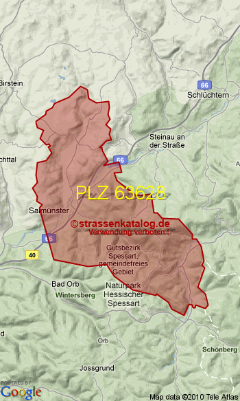 Postleitzahl 63628