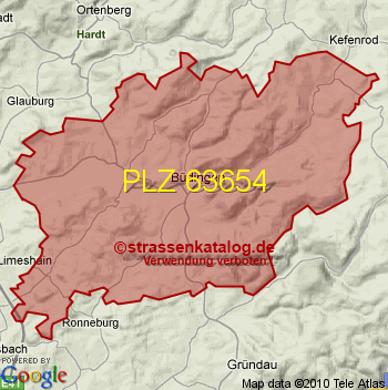Postleitzahl 63654