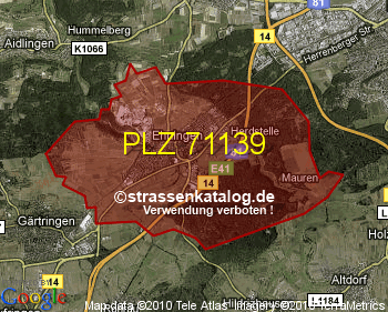 Postleitzahl 71139