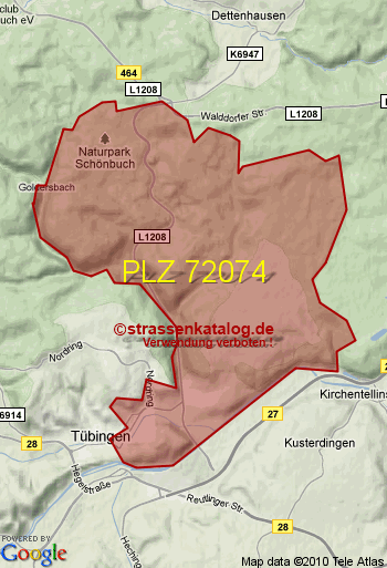 Postleitzahl 72074