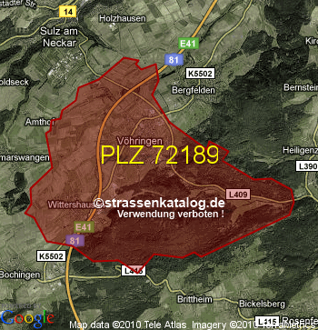 Postleitzahl 72189