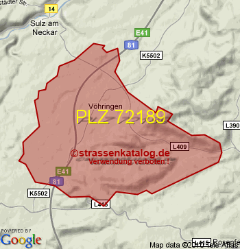 Postleitzahl 72189