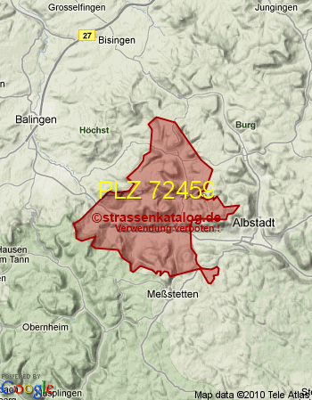 Postleitzahl 72459
