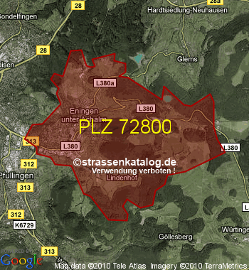Postleitzahl 72800