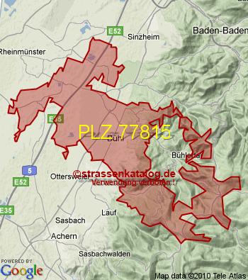 Postleitzahl 77815