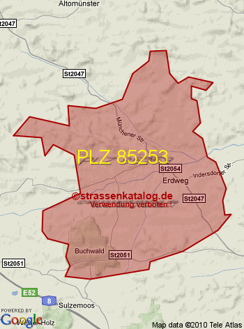 Postleitzahlgebiet 85253 - PLZ
