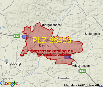 Postleitzahl 86453