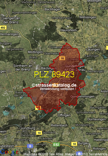 Postleitzahl 89423