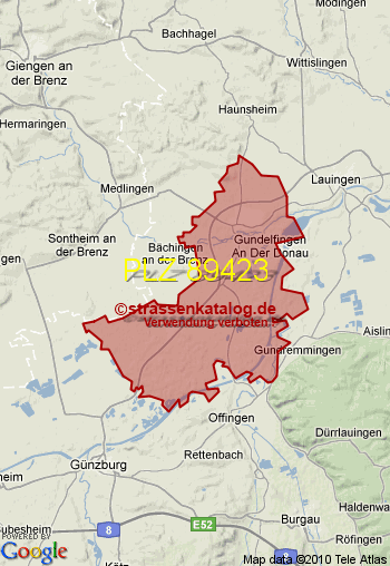 Postleitzahl 89423