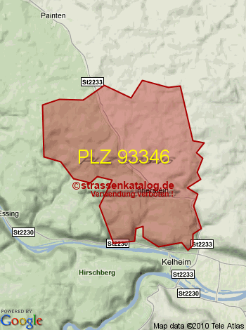 Postleitzahl 93346