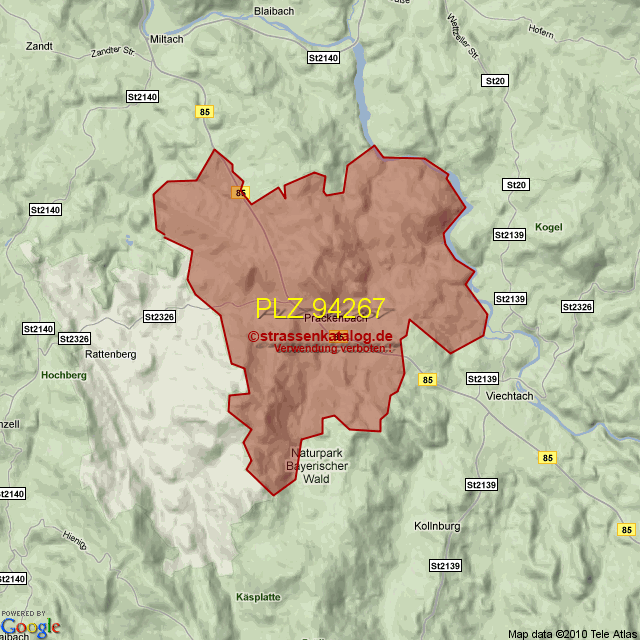 Postleitzahlgebiet 94267 PLZ