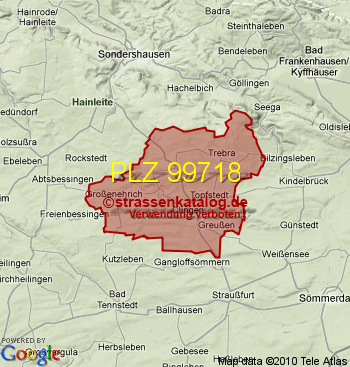 Postleitzahlgebiet 99718 - PLZ